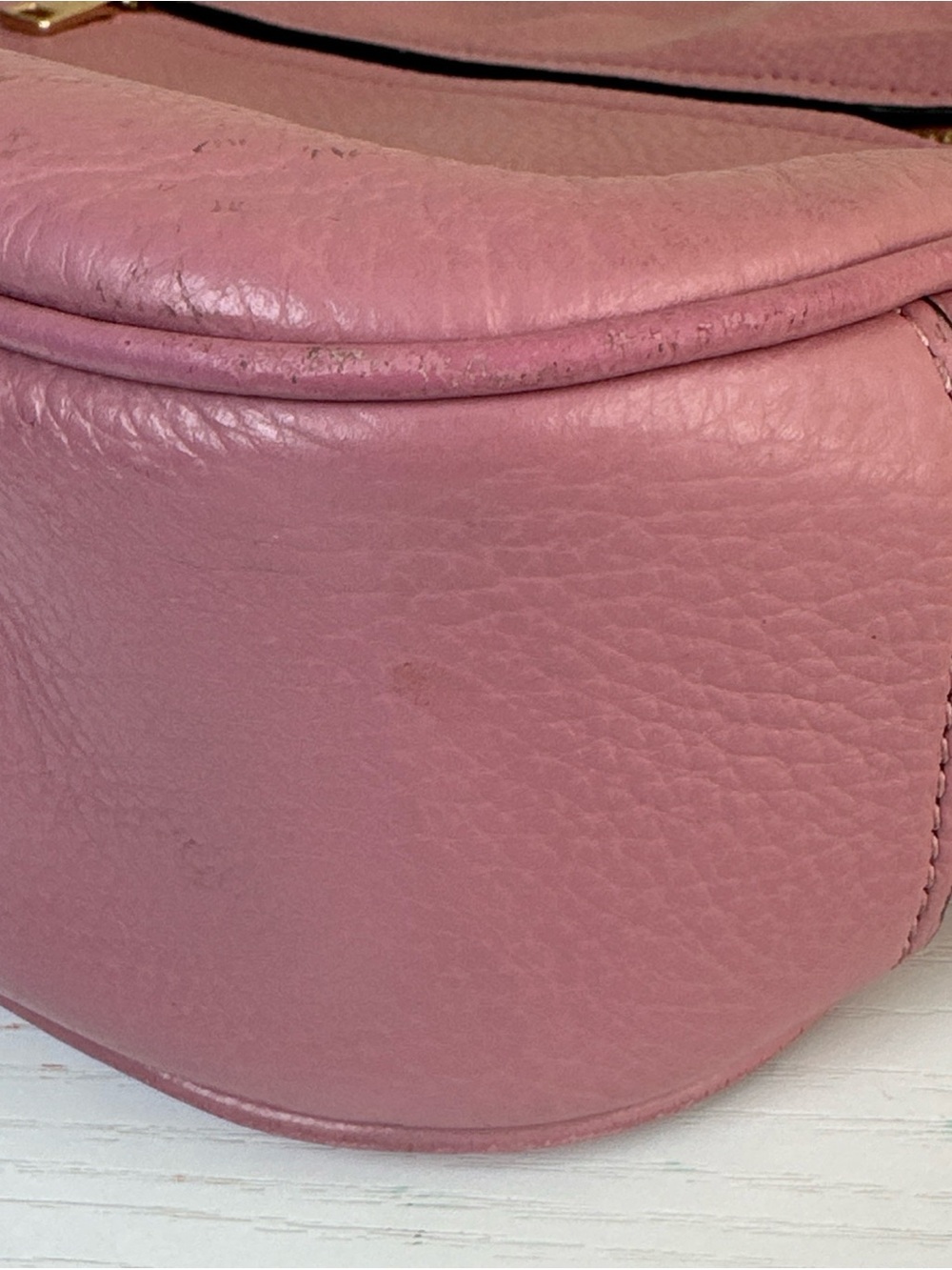 EUC Coach Ellie Mauve Pink Pebbled Leather Shoulder Crossbody Bag C1648 - Picture 10 of 14